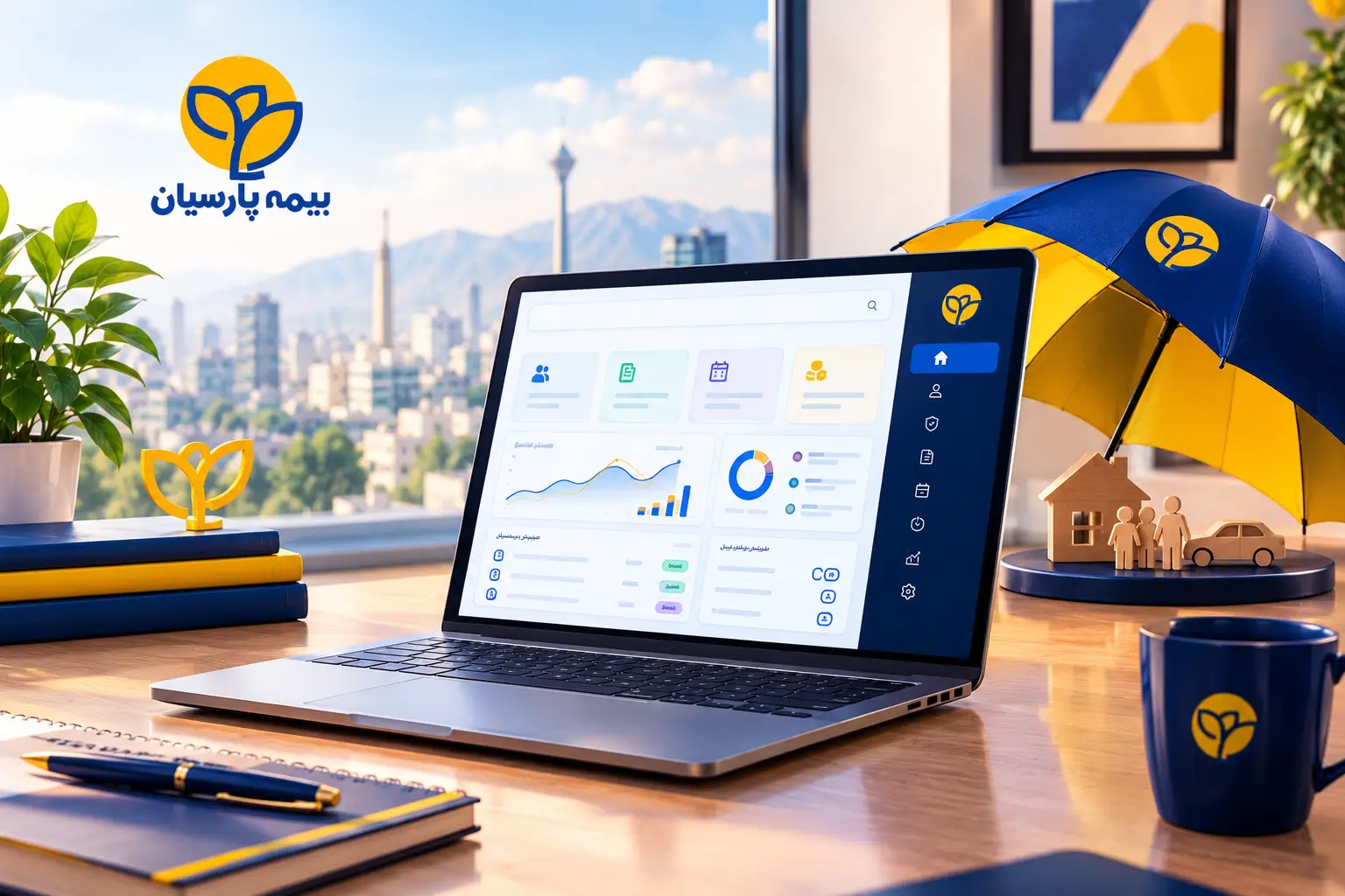 نرم افزار مدیریت نمایندگی بیمه پارسیان برای مدیریت مشتریان و امور روزانه دفتر